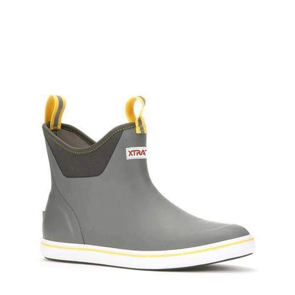 Xtratuf Men's 6" Ankle Deck Boots Gray/Yellow 3 Xtratuf Men's 6" Ankle Deck Boots Gray/Yellow