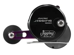 Jigging World Micro Jigging Lever Drag Reels -Fishing Paradise MJ BlackPurple logo