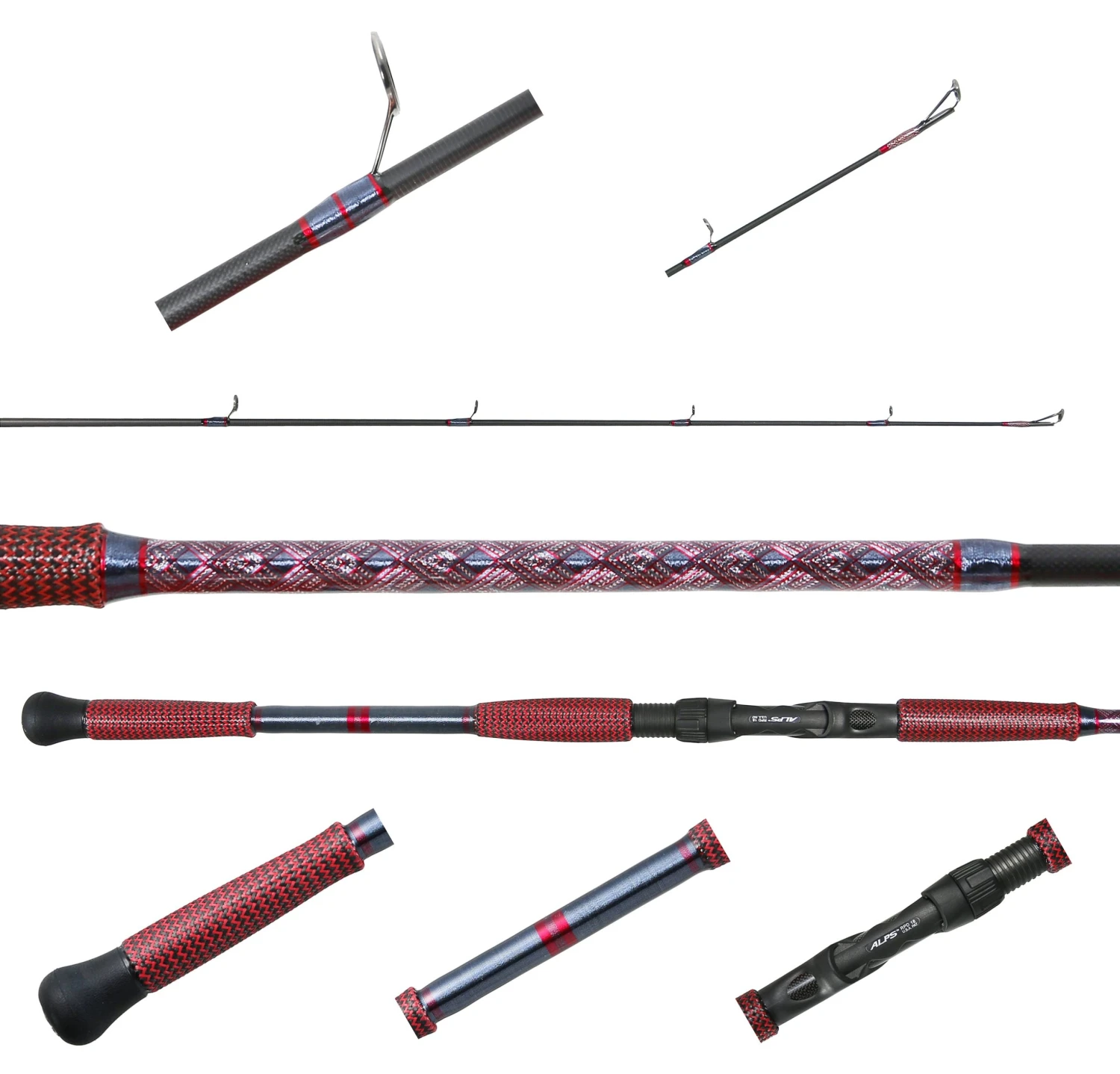 Jigging World MK2 7'6" Custom Spinning Rod - Red 3 Jigging World MK2 7'6" Custom Spinning Rod - Red
