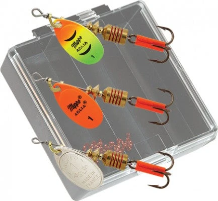 Mepps Trout Pocket Pac - #1 Aglia Plain Inline Spinners 3 Mepps Trout Pocket Pac - #1 Aglia Plain Inline Spinners