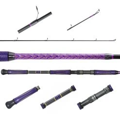 Jigging World MK2 7'6" Custom Spinning Rod - Purple